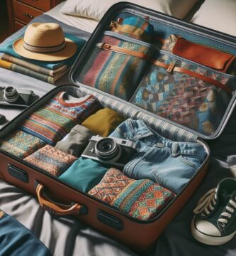 maleta de tela sintetica